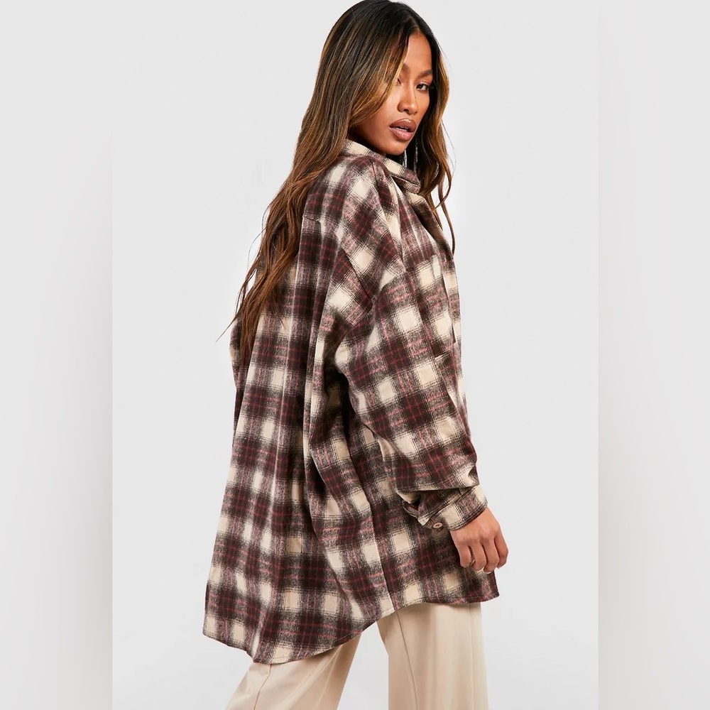Boohoo oversized flannel